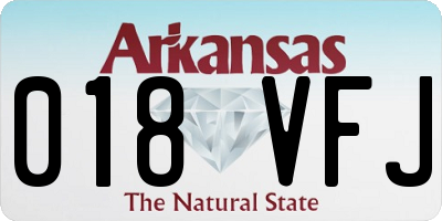 AR license plate 018VFJ