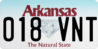 AR license plate 018VNT