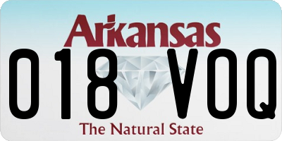 AR license plate 018VOQ