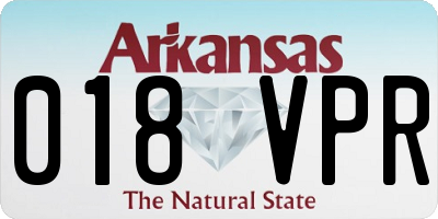 AR license plate 018VPR