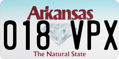 AR license plate 018VPX