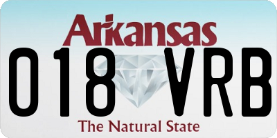 AR license plate 018VRB