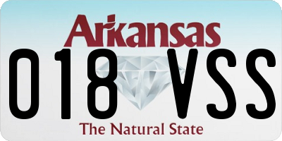 AR license plate 018VSS