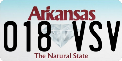 AR license plate 018VSV