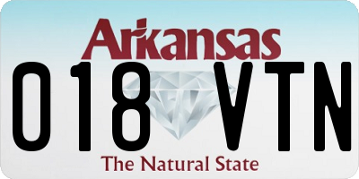 AR license plate 018VTN