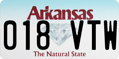 AR license plate 018VTW