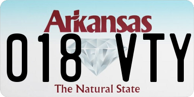 AR license plate 018VTY