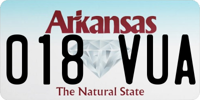 AR license plate 018VUA