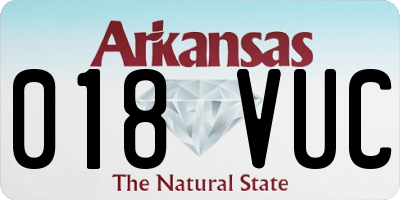 AR license plate 018VUC