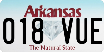 AR license plate 018VUE