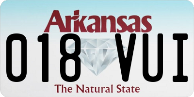 AR license plate 018VUI