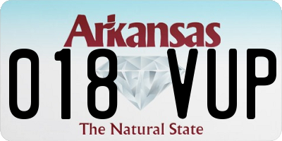 AR license plate 018VUP