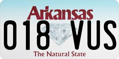 AR license plate 018VUS