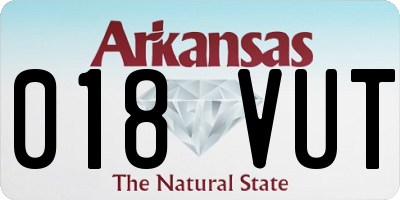 AR license plate 018VUT