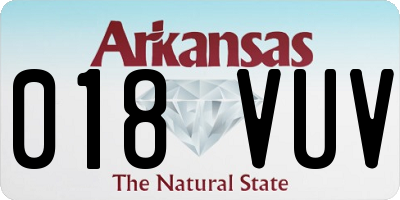 AR license plate 018VUV