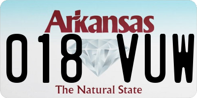 AR license plate 018VUW