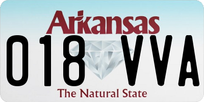 AR license plate 018VVA