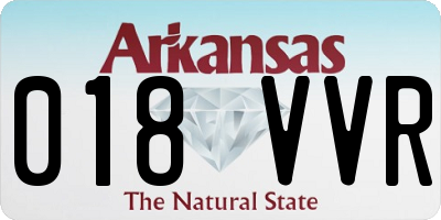 AR license plate 018VVR