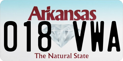 AR license plate 018VWA