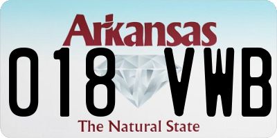 AR license plate 018VWB