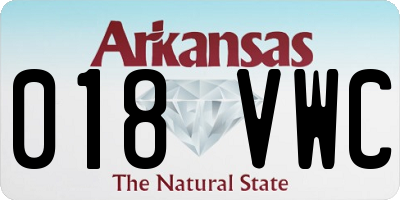 AR license plate 018VWC