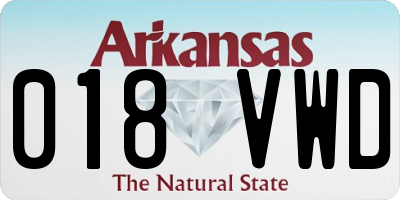 AR license plate 018VWD