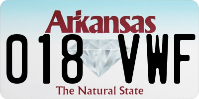 AR license plate 018VWF