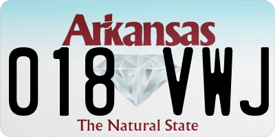 AR license plate 018VWJ