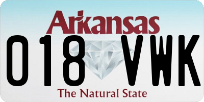 AR license plate 018VWK