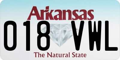 AR license plate 018VWL