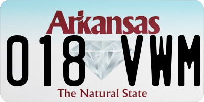 AR license plate 018VWM