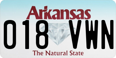 AR license plate 018VWN