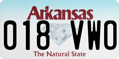 AR license plate 018VWO