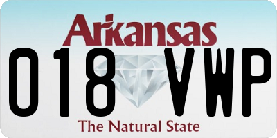 AR license plate 018VWP