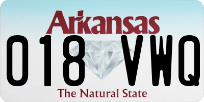 AR license plate 018VWQ