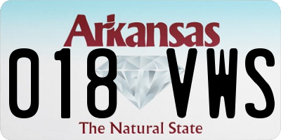 AR license plate 018VWS