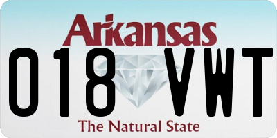 AR license plate 018VWT