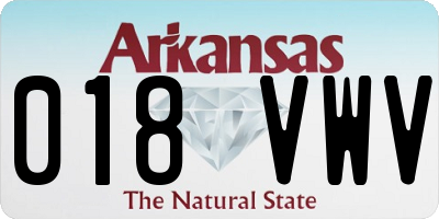 AR license plate 018VWV