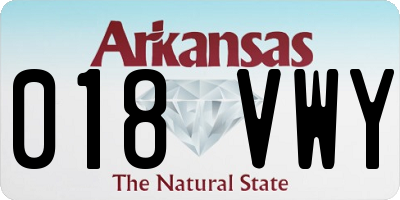 AR license plate 018VWY