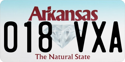 AR license plate 018VXA