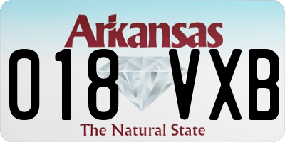 AR license plate 018VXB