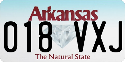 AR license plate 018VXJ