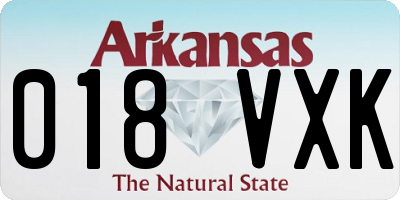 AR license plate 018VXK