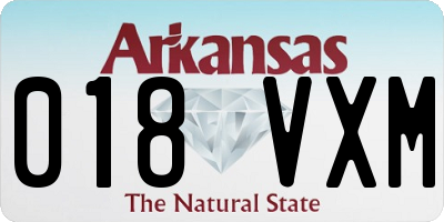 AR license plate 018VXM