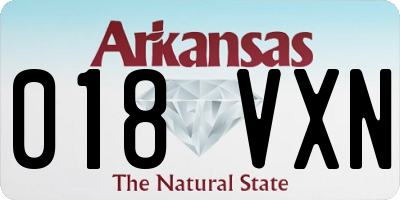 AR license plate 018VXN