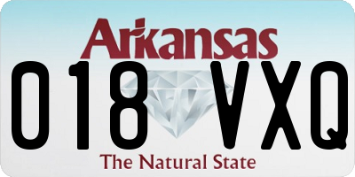 AR license plate 018VXQ