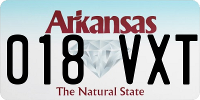 AR license plate 018VXT