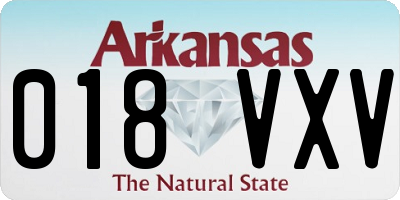 AR license plate 018VXV