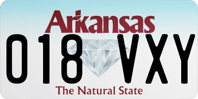 AR license plate 018VXY