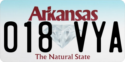 AR license plate 018VYA